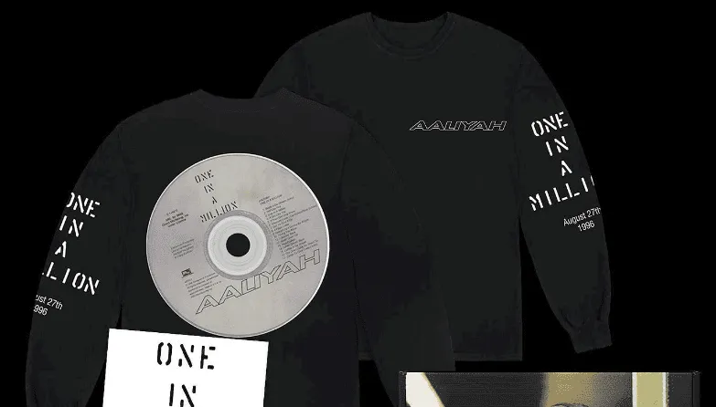 One in a Million vinyl record and black merch longsleeve
